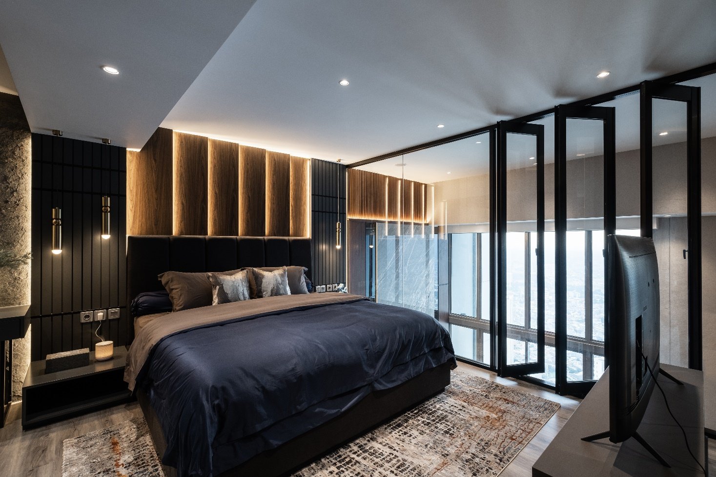 Detailed contemporary villa interior